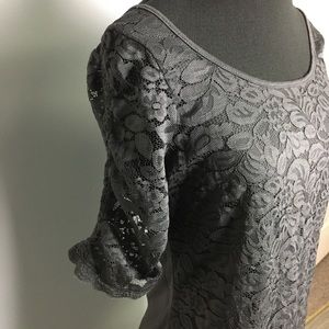 American Eagle Outfitters Charcoal Gray Blouse